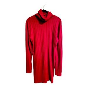 Cowl neck sweater mini dress